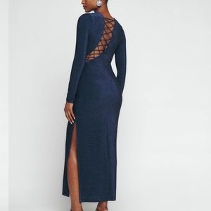Reformation Kinsey Blue Sparkle Dress NWT